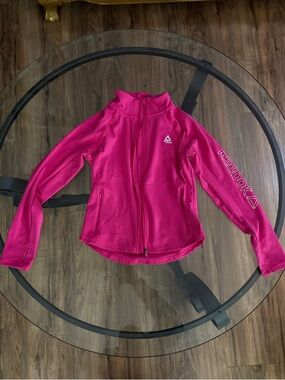 Reebok Women's Bright Pink Full-Zip Utility Jacket